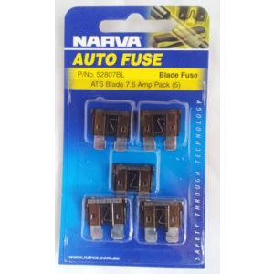 Narva 7.5 Amp ATS Blade Fuse (5 pack)