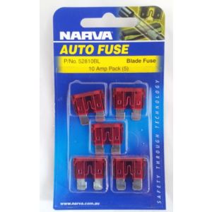 Narva 10 Amp ATS Blade Fuse (5 pack)