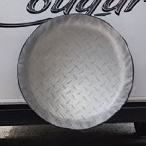ADCO Spare Tyre Cover Diamond Plate - Suits On Road-25 1/2 inch (647mm)