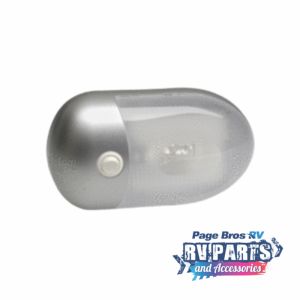 Interior Dome Light with Off/On Rocker Switch with Silver Satin Finish