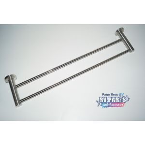 TOWEL RAIL DOUBLE - SATIN CHROME