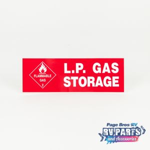 LPG Gas Storage Sticker