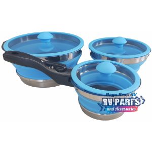 COLLAPSIBLE SILICONE SPACE SAVING NON STICK POTS