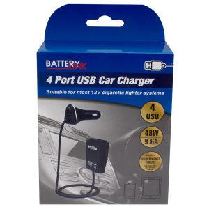 4 Port USB Car Charger